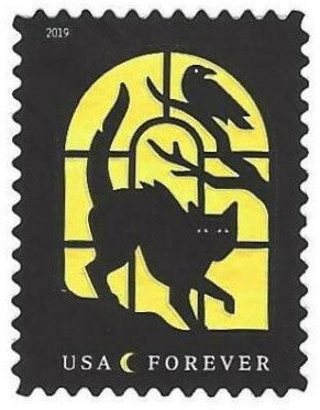 Spooky Silhouettes Single "Forever" Postage Stamp As Shown - MNH, OG - Scott 5420 - 5423