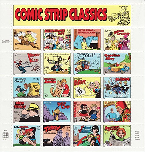 USPS Comic Strip Classics Collectible Stamp Sheet of 20 32 Stamps Scott 3000