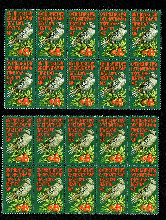 1971 - Partridge In a Pear Tree For Christmas Mailings - 20 Stamps Scott# 1445 - MNH, OG - CW298