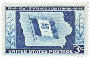 1946 Iowa Statehood  Single 3c Postage Stamp  - Sc#942 - MNH,OG
