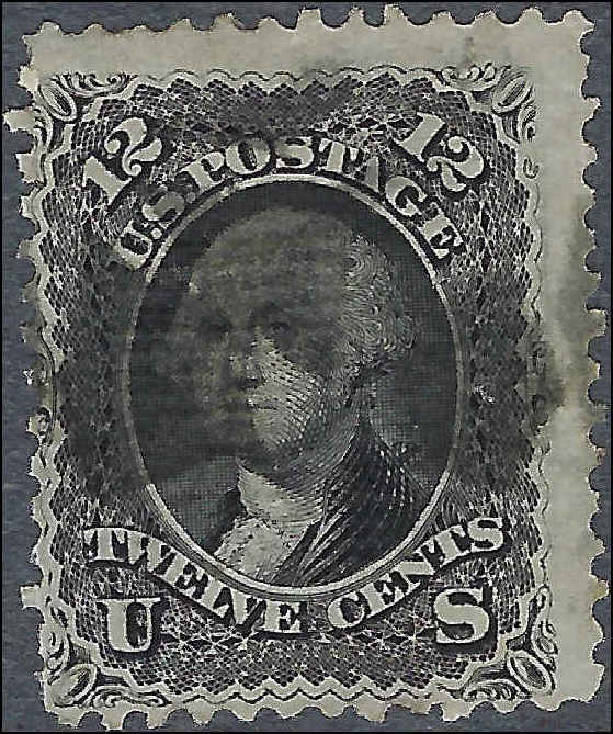 VEGAS - 1867 Scott 90 - Washington - Likely E-Grill - 10.7mm Across- Solid