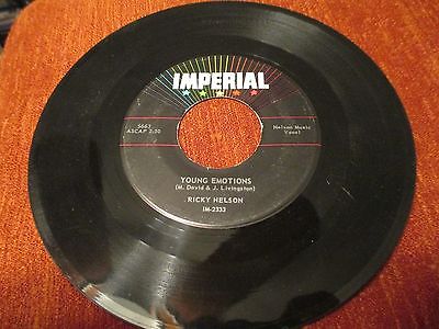 1960 - Ricky Nelson - Young Emotions/Right By My Side - Imperial - Plays VG