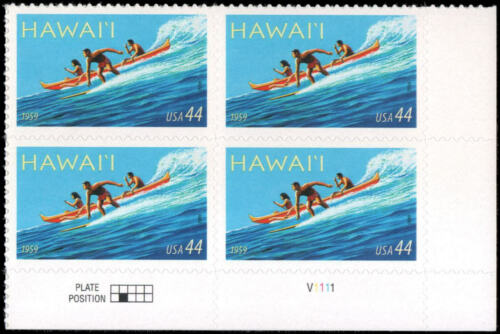 2009 Hawaii Statehood Plate Block of 4 44c Postage Stamps - Scott# 4415 - MNH, OG - CX58