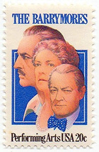 1982 The Barrymores Single 29c Postage Stamp  - Sc# 2012 -  MNH,OG
