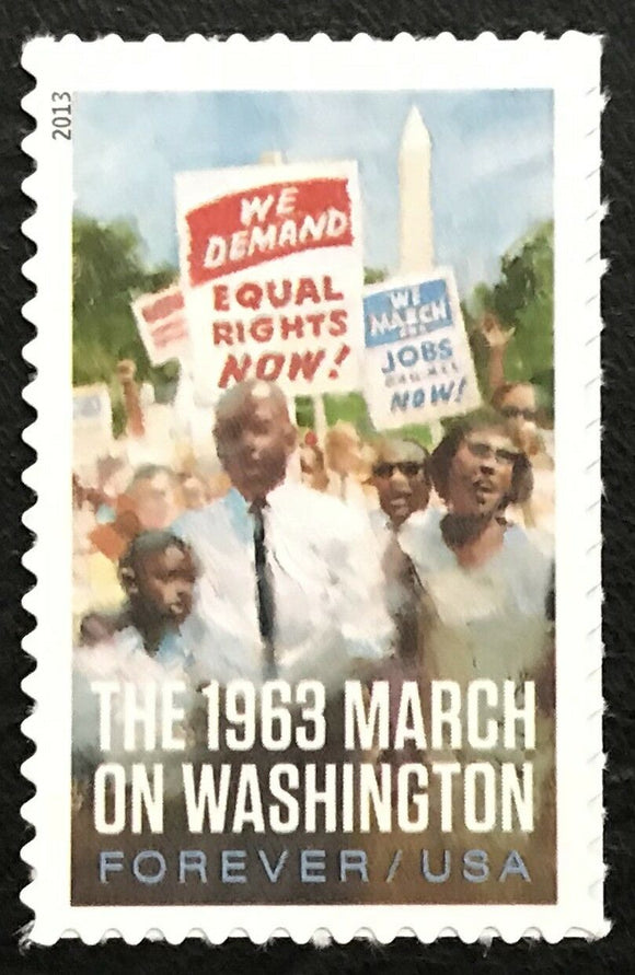 2013 1963 March on Washington Single Forever Postage Stamp - MNH, OG - Sc# 4804