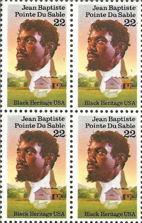 1987 - Jean Baptiste Pointe Du Sable Block Of 4 22c Postage Stamps - MNH - Sc# 2249 - CW397a