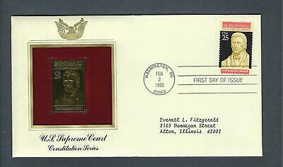 VEGAS - 1990 Supreme Court John Marshall Golden Repl Stamp Cover Scott 2415- FE419