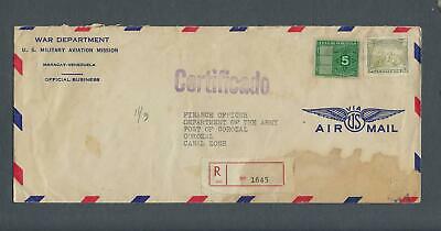 VEGAS - 1948 US Military Registered From Venezuela To US Canal Zone - FK128