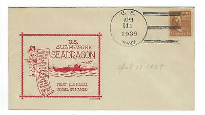 VEGAS - 1939 Submarine USS Seadragon Launch Cover - Groton, CT - FF107