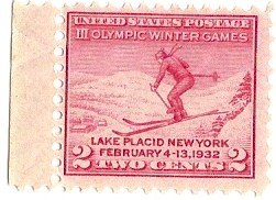 1932 Third Olympic Winter Games Single 2 c Postage Stamp  - Scott716  - MNH,OG