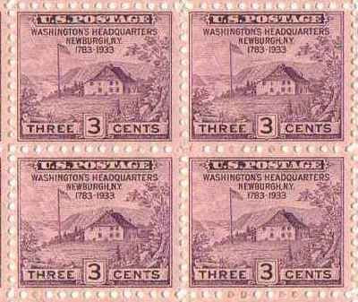 1933 Washington's Headquarters Block of 4 3c  Postage Stamps -Scott727 - MNH,OG