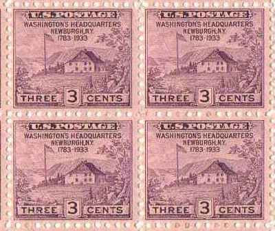 1933 Washington's Headquarters Block of 4 3c  Postage Stamps -Sc#727 - MNH,OG