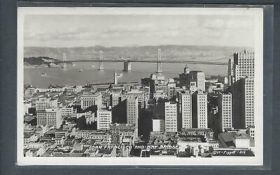 VEGAS - 1937 San Francisco & Bay Bridge Piggot RPPC Postcard - FK187