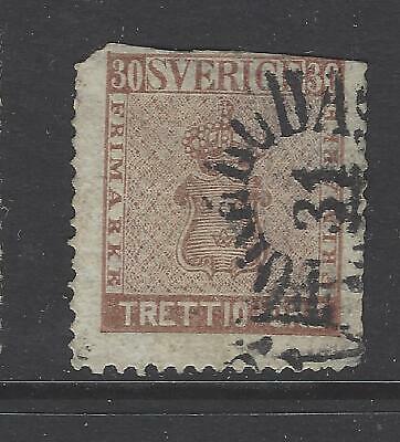 VEGAS - 1858-62 Sweden - Scott 11- Used - Cut Across Top - DM38