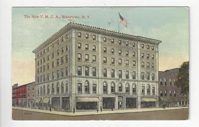 Posted 1915 USA Postcard - New YMCA Watertown, NY (AT72)