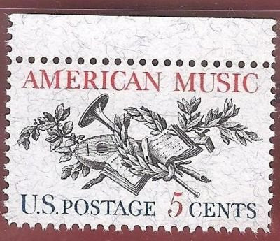 1964 American Music Single 5c Postage Stamps  - Sc# 1252 - MNH,OG