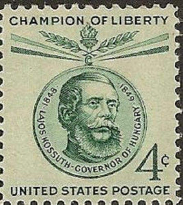1958 Lajos Kossuth Single 4c Postage Stamp   -  Sc#1117  -  MNH,OG