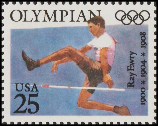 1990 1900-08 Ray Ewry Olympics Track & Field Single 25c Postage Stamp Scott 2497 - MNH - CWA5c