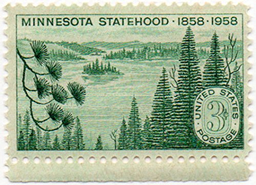 1958 Minnesota Statehood Single 3c Postage Stamp  -  Scott 1106  p-  MNH,OG