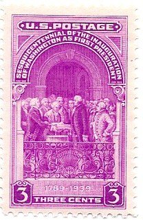 1939 Washington Inauguration Single 3c Postage Stamp  - Scott 854 -  MNH,OG