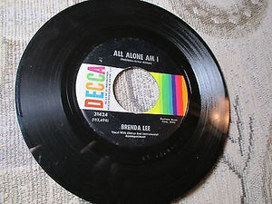 1963? - Brenda Lee - All Alone Am I/Lovin' For Me - Decca Records - Plays VG+