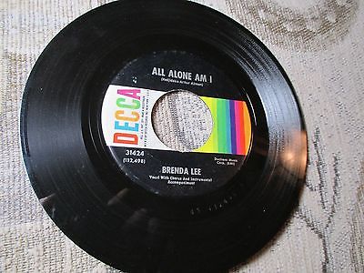 1963? - Brenda Lee - All Alone Am I/Lovin' For Me - Decca Records - Plays VG+