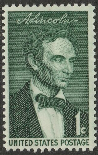 1958-59 - Abraham Lincoln Single 1c Postage Stamp - Scott 1113 - MNH, OG - CX502a