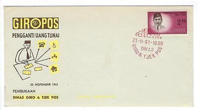 1961 Indonesia Special Date Cover - Excellent Condition! (VV1)