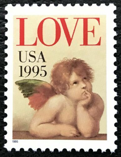 1995 Love Cupid Valentines Single 32c Postage Stamp - MNH, OG - Scott 2948