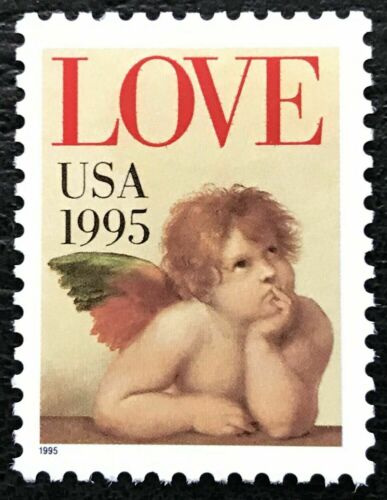 1995 Love Cupid Valentines Single 32c Postage Stamp - MNH, OG - Sc# 2948