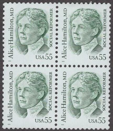1995 Alice Hamilton Block of 4 55c Postage Stamps - MNH, OG - Sc# 2940