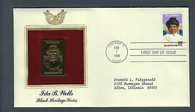 VEGAS - 1990 Ida Wells, Black Heritage Series Golden Repl. Stamp Sc# 2442- FE416