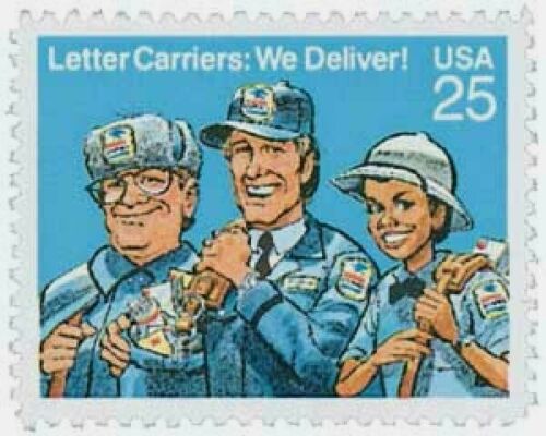 1989 Letter Carriers Single 25c Postage Stamp - Sc# 2420 - MNH - CW462b