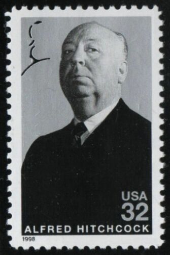 1998 Alfred Hitchcock Single 32c Postage Stamp - Scott - 3226 - MNH, OG - CX690a