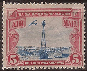 1928  Beacon on Rocky Mountains Single  Airmail Postage Stamp - Sc# C11 - MNH,OG