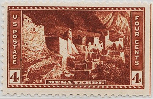 1934 Mesa Verde National Park Single 4c Postage Stamp  - Sc# 743 - MNH,OG