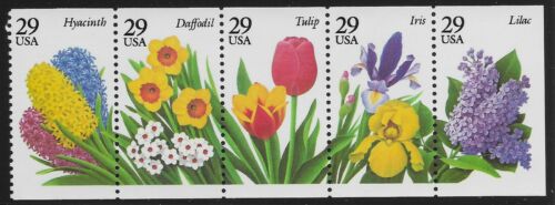 1993 - Hyacinth & Other Garden Flowers UNFOLDED Booklet Pane Of 5 29c Postage Stamps - Scott 2760-2764 - MNH, OG - CX530