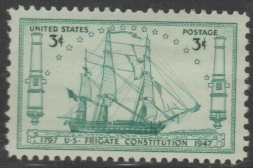 1947 US Frigate Constitution Single 3c Postage Stamp - MNH, OG - Scott 951