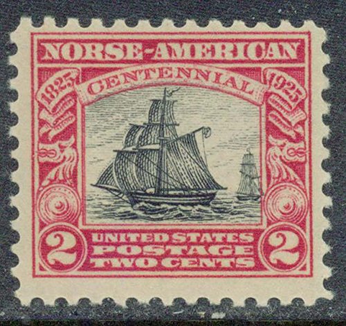 1925 Norse-American Single 1c Postage Stamp Sc# 620 - MNH, OG