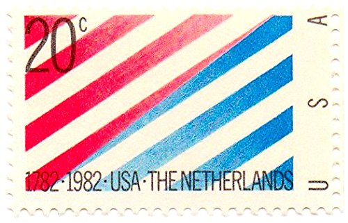 1982 US-Netherlands Single 20c Postage Stamp  - Scott 2003  -  MNH,OG