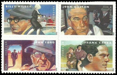 2012 Great Film Directors Plate Block of 4 45c Postage Stamps - MNH, OG - Scott4668- 4671