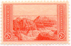 1934 Grand Canyon Single 2c  Postage Stamp  - Sc#741 - MNH,OG