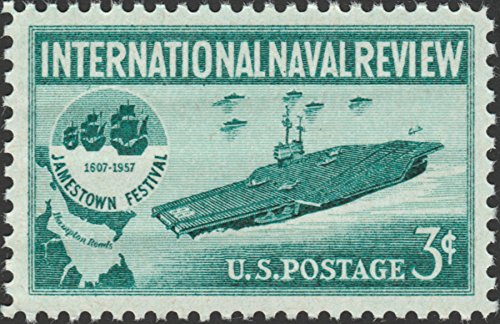 1957 International Naval Review  Single 3c Postage Stamp  - Scott 1091  -  MNH,OG