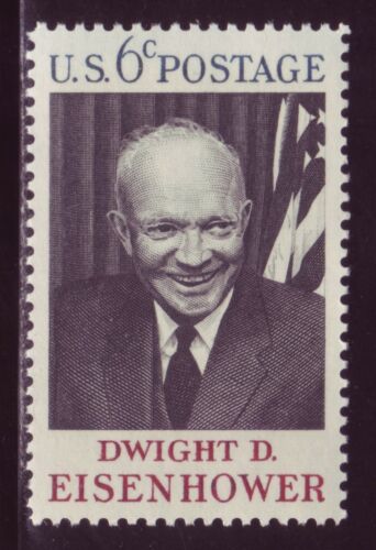 1969 Dwight D Eisenhower Single 6c Postage Stamp - MNH, OG - Scott 1383 - CX363
