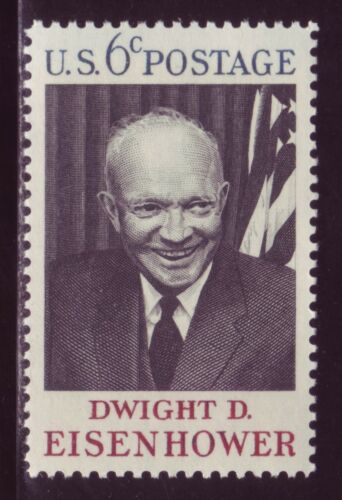 1969 Dwight D Eisenhower Single 6c Postage Stamp - MNH, OG - Sc# 1383 - CX363