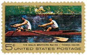 1967 Biglin Brothers Racing Single 5c Postage Stamp  - Scott 1335 -  MNH,OG