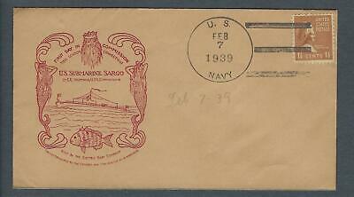 VEGAS - 1939 Submarine USS Sargo Commission Cover - Groton - FJ160