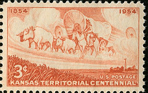 1954 "Kansas Centennial/Territory" Single 3c Postage Stamp  - Sc# 1061 -   MNH,OG