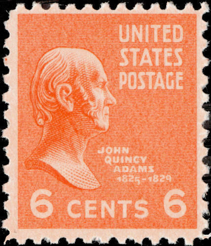 1938 President John Q. Adams  Single 6c Postage Stamp - Scott 811 - MNH,OG