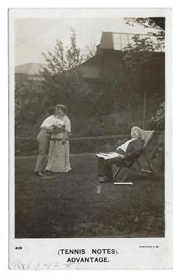 Early 1900s USA Bamforths Real Photo Postcard - Comic Tennis - (XX24)